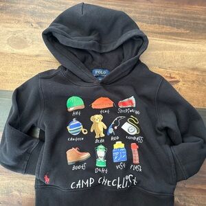 Polo by Ralph Lauren Kids Black Camp Checklist Hoodie
